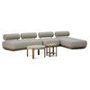 Alicante - Outdoor Grey Fabric + Latte 5-Piece Sofa Set / VGVK-F032-5PC-SET
