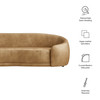 Contessa Curved Vegan Leather Sofa by Modway / EEI-7582