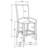 Paxton 5-piece Round Glass Top Counter Height Dining Set Grey / CS-122178-S5GRY
