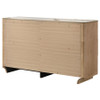 Leanne 6-drawer Sinter Stone Top Dresser Cabinet Light Oak / CS-223133
