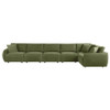 Elysia 6-piece Chenille Upholstered Modular Sectional Sofa Green / CS-551895-SET