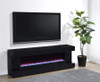 Mallory TV Stand Fireplace Console Bluetooth Speaker Black High Gloss / CS-701803