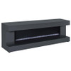 Mallory TV Stand Fireplace Console Bluetooth Speaker Grey High Gloss / CS-701823