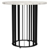 Haven 3-piece Round Marble Coffee and End Table Set Black / CS-706208-S3