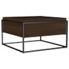 Fulton 30-inch Square Mango Wood Coffee Table Dark Brown / CS-706238