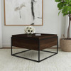 Fulton 30-inch Square Mango Wood Coffee Table Dark Brown / CS-706238