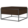 Fulton 30-inch Square Mango Wood Coffee Table Dark Brown / CS-706238