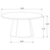 Franklin 36-inch Round Pedestal Coffee Table Dark Brown / CS-706438