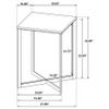 Tobin Square Marble Top End Table White and Black / CS-707697