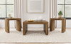 Odilia 3-piece Solid Wood Coffee and End Table Set Auburn / CS-708418-S3