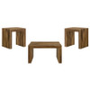 Odilia 3-piece Solid Wood Coffee and End Table Set Auburn / CS-708418-S3