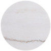 Jason Round White Marble Top Side End Table Honey Brown / CS-712417