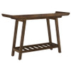 Ornelas 46-inch Console Table with Slatted Shelf Mango Brown / CS-950415