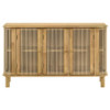 Ervine 3-Door Rope Panel Sideboard Accent Storage Cabinet Natural / CS-950460