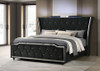 Lorient California King LED Upholstered Bed Black / CS-223161KW