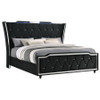 Lorient California King LED Upholstered Bed Black / CS-223161KW