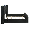 Lorient California King LED Upholstered Bed Black / CS-223161KW