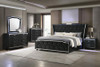 Lorient California King LED Upholstered Bed Black / CS-223161KW