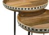 Ollie 2-piece Solid Wood Bone Inlay Nesting Table Natural / CS-930193