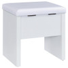 Bunbury Makeup Vanity Table Set Storage Mirror and Stool White / CS-930280