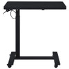Westpark Pneumatic Adjustable C-Shape Side Table with Casters Black / CS-930300