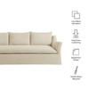 Somerset 92" Linen Blend Sofa by Modway / EEI-7310