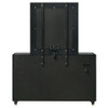 Ravenne 8-drawer Velvet Upholstered LED Dresser and Mirror Black / CS-223193M