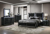 Ravenne 8-drawer Velvet Upholstered LED Dresser and Mirror Black / CS-223193M