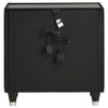 Ravenne 2-drawer Velvet Upholstered LED Nightstand with USB Black / CS-223192