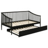 Delgado Windsor Twin Wood Daybed with Trundle Black / CS-310027