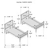 Abram Windsor Twin Over Twin Wood Bunk Bed with Ladder Black / CS-460061BLKT