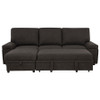 Demko Sleeper Sectional Sofa with Speaker and Storage Chaise Brown / CS-500356