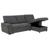 Demko Sleeper Sectional Sofa with Speaker and Storage Chaise Granite / CS-500355