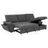 Demko Sleeper Sectional Sofa with Speaker and Storage Chaise Granite / CS-500355