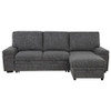 Demko Sleeper Sectional Sofa with Speaker and Storage Chaise Granite / CS-500355