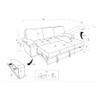 Demko Sleeper Sectional Sofa with Speaker and Storage Chaise Black / CS-500357