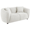 Aleisha Chenille Upholstered Loveseat Ivory / CS-503065