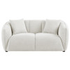 Aleisha Chenille Upholstered Loveseat Ivory / CS-503065