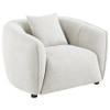 Aleisha Chenille Upholstered Accent Chair Ivory / CS-503066