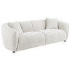 Aleisha 2-piece Chenille Upholstered Sofa Set Ivory / CS-503064-S2