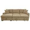 Pastrana Upholstered Sleeper Sectional Sofa LAF Chaise Camel / CS-500358