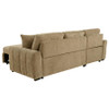 Pastrana Upholstered Sleeper Sectional Sofa LAF Chaise Camel / CS-500358