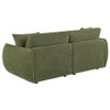 Elysia Chenille Upholstered Modular Lounge Loveseat Green / CS-551895-LOVE