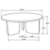 Jenna 2-piece Round Marble Top Coffee Table Set Brown / CS-706168-S2