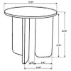Jenna Round Marble Top Mango Wood Side End Table Brown / CS-706167