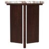 Jenna 3-piece Round Marble Top Coffee Table Set Brown / CS-706168-S3