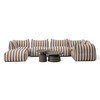 Lanuza - Outdoor Brown + White Stripe Fabric 8-Piece Modular Sectional Sofa Set / VGVK-F226-8PC-SET