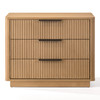 Santa Monica - Modern Natural Oak 3 Drawer Nightstand / VGMA-BR-144-3DNS-OAK