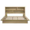 Hendricks California King Bookcase Headboard Platform Bed Light Oak / CS-222650KW