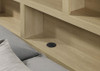 Hendricks California King Bookcase Headboard Platform Bed Light Oak / CS-222650KW
